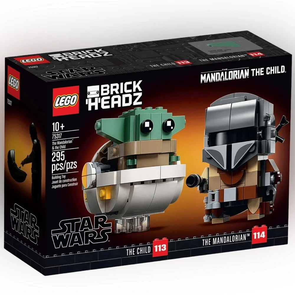 LEGO BrickHeadz Star Wars The Mandalorian & The Child New in box. Retired Set.